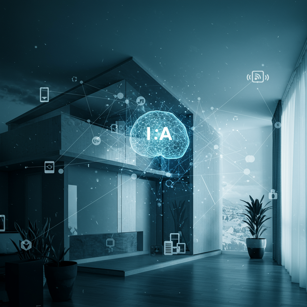 Representación visual de la IA aplicada a la domótica
